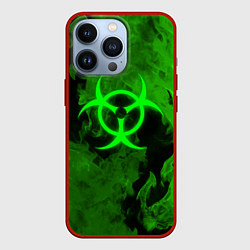 Чехол для iPhone 13 Pro BIOHAZARD, цвет: 3D-красный