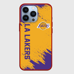 Чехол для iPhone 13 Pro LA LAKERS, цвет: 3D-красный