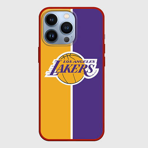 Чехол iPhone 13 Pro LA LAKERS / 3D-Красный – фото 1