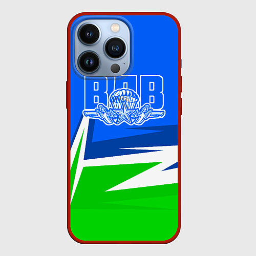 Чехол iPhone 13 Pro ВДВ / 3D-Красный – фото 1