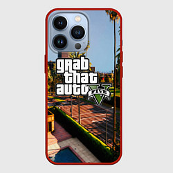 Чехол для iPhone 13 Pro GTA 5, цвет: 3D-красный