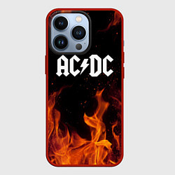 Чехол для iPhone 13 Pro AC DC, цвет: 3D-красный