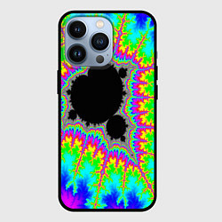 Чехол для iPhone 13 Pro Фрактальная кислотная черная дыра - множество Манд, цвет: 3D-черный