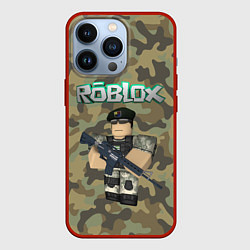 Чехол для iPhone 13 Pro Roblox 23 February Camouflage, цвет: 3D-красный