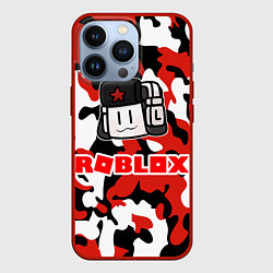 Чехол для iPhone 13 Pro ROBLOX, цвет: 3D-красный