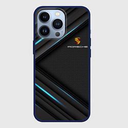 Чехол для iPhone 13 Pro PORSCHE, цвет: 3D-тёмно-синий