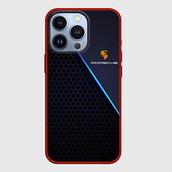 Чехол для iPhone 13 Pro PORSCHE, цвет: 3D-красный
