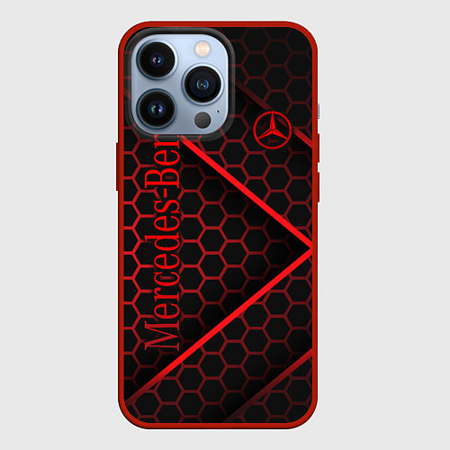 Чехол iPhone 13 Pro Mercedes-Benz / 3D-Красный – фото 1