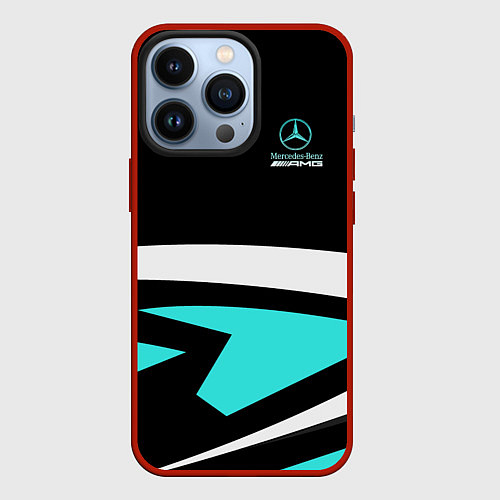 Чехол iPhone 13 Pro Mercedes-AMG / 3D-Красный – фото 1