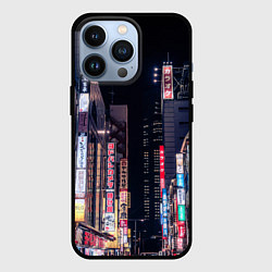 Чехол для iPhone 13 Pro Ночной Токио, цвет: 3D-черный