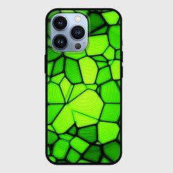 Чехол для iPhone 13 Pro Зеленая мозаика, цвет: 3D-черный