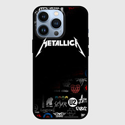 Чехол для iPhone 13 Pro Metallica, цвет: 3D-черный