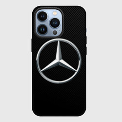 Чехол для iPhone 13 Pro MERCEDES-BENZ CARBON, цвет: 3D-черный