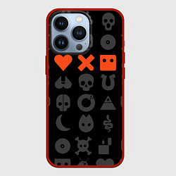 Чехол для iPhone 13 Pro LOVE DEATH ROBOTS LDR, цвет: 3D-красный