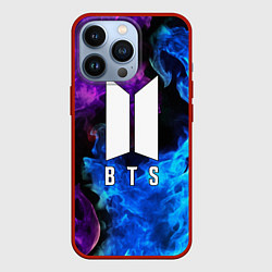 Чехол для iPhone 13 Pro BTS, цвет: 3D-красный