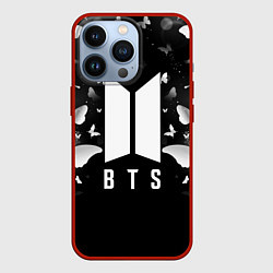 Чехол для iPhone 13 Pro BTS, цвет: 3D-красный