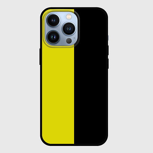 Чехол iPhone 13 Pro BLACK YELLOW / 3D-Черный – фото 1