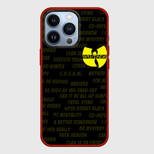 Чехол iPhone 13 Pro WU-TANG CLAN / 3D-Красный – фото 1