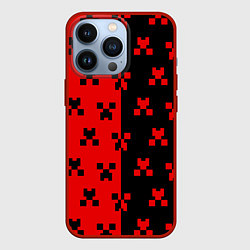 Чехол для iPhone 13 Pro MINECRAFT CREEPER, цвет: 3D-красный