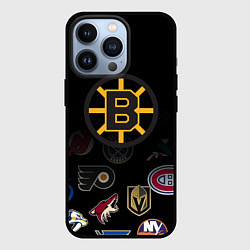 Чехол для iPhone 13 Pro NHL Boston Bruins Z, цвет: 3D-черный