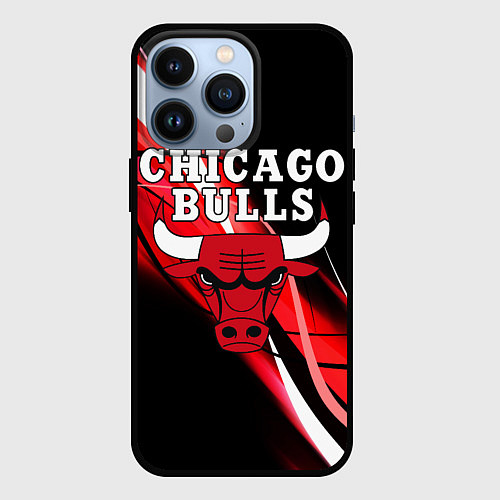 Чехол iPhone 13 Pro CHICAGO BULLS / 3D-Черный – фото 1