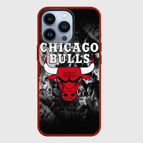 Чехол iPhone 13 Pro CHICAGO BULLS / 3D-Красный – фото 1