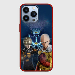 Чехол для iPhone 13 Pro One Punch Man, цвет: 3D-красный