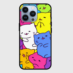 Чехол для iPhone 13 Pro МИЛЫЕ КОТЯТКИ, цвет: 3D-черный