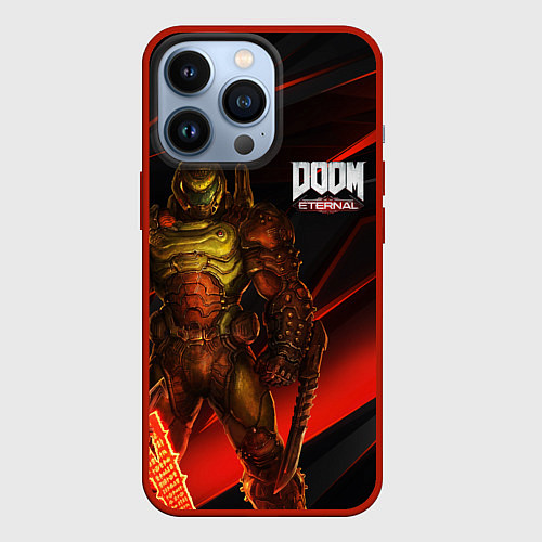 Чехол iPhone 13 Pro DOOM ETERNAL / 3D-Красный – фото 1