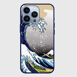 Чехол для iPhone 13 Pro The great wave off kanagawa, цвет: 3D-тёмно-синий