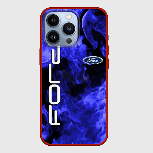 Чехол iPhone 13 Pro FORD / 3D-Красный – фото 1