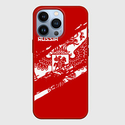 Чехол для iPhone 13 Pro Russia, цвет: 3D-красный