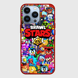 Чехол для iPhone 13 Pro BRAWL STARS ВСЕ ПЕРСОНАЖИ, цвет: 3D-красный