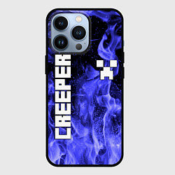 Чехол для iPhone 13 Pro MINECRAFT CREEPER, цвет: 3D-черный