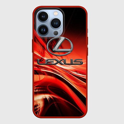 Чехол iPhone 13 Pro LEXUS / 3D-Красный – фото 1