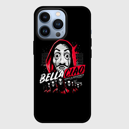 Чехол iPhone 13 Pro БУМАЖНЫЙ ДОМ / 3D-Черный – фото 1