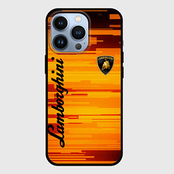 Чехол для iPhone 13 Pro LAMBORGHINI, цвет: 3D-черный
