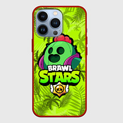 Чехол для iPhone 13 Pro BRAWL STARS SPIKE СПАЙК, цвет: 3D-красный