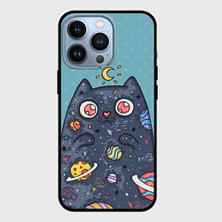 Чехол для iPhone 13 Pro Cat, цвет: 3D-черный