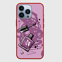 Чехол для iPhone 13 Pro Лак для ногтей, цвет: 3D-красный