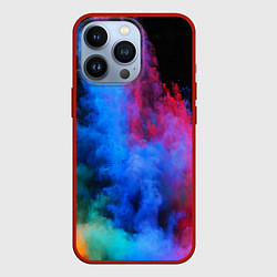 Чехол для iPhone 13 Pro КРАСКИ, цвет: 3D-красный