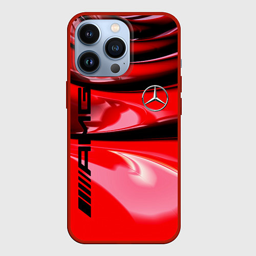 Чехол iPhone 13 Pro MERCEDES / 3D-Красный – фото 1