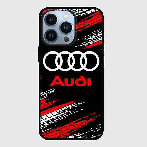 Чехол iPhone 13 Pro AUDI / 3D-Черный – фото 1