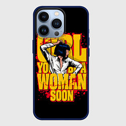 Чехол для iPhone 13 Pro Криминальное чтиво, цвет: 3D-тёмно-синий