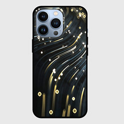 Чехол для iPhone 13 Pro Абстракция искры полосы боке, цвет: 3D-черный