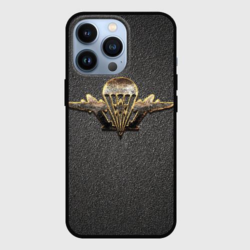 Чехол iPhone 13 Pro ВДВ / 3D-Черный – фото 1