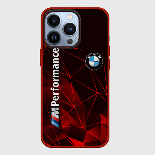 Чехол iPhone 13 Pro BMW / 3D-Красный – фото 1