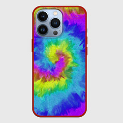 Чехол для iPhone 13 Pro ХИППИ, цвет: 3D-красный