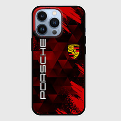 Чехол для iPhone 13 Pro PORSCHE, цвет: 3D-черный