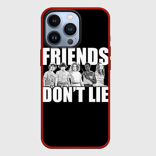 Чехол iPhone 13 Pro Friends Dont Lie / 3D-Красный – фото 1